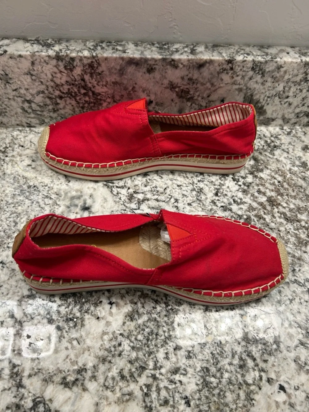 Joy and Mario Red Canvas Espadrilles Size 8.5